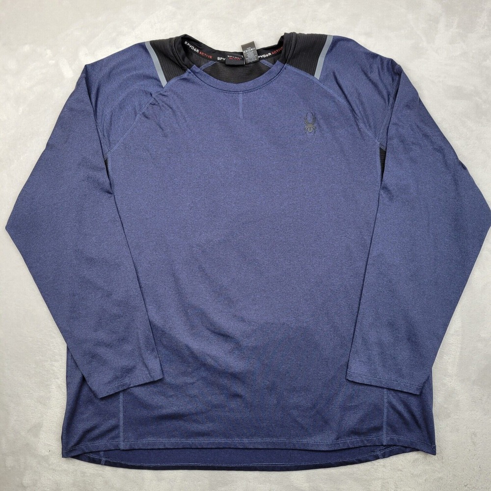 Spyder Sweater Men XXL Sweatshirt Crew Tech Base Layer Active Performance Adult